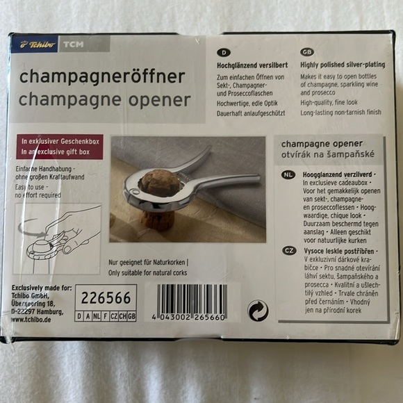 Tchibo Highly Polished Silver-Plating-No -Tarnish Easy Open Champagne Opener. - Picture 2 of 2